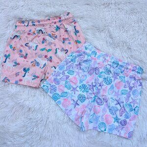 Pack of Colorful Kids' Shorts with Whimsical Unicorn & Seaside Themes NWOT